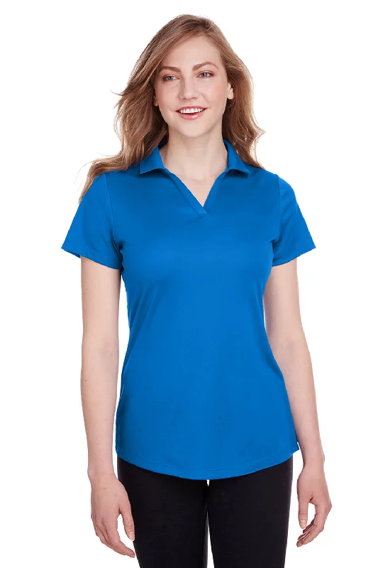 Puma Womens Icon Performance Moisture Wicking Short Sleeve Polo Shirt - Lapis Blue