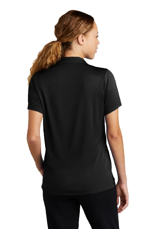 Sport-Tek Womens Sideline Moisture Wicking Short Sleeve Polo Shirt - Black