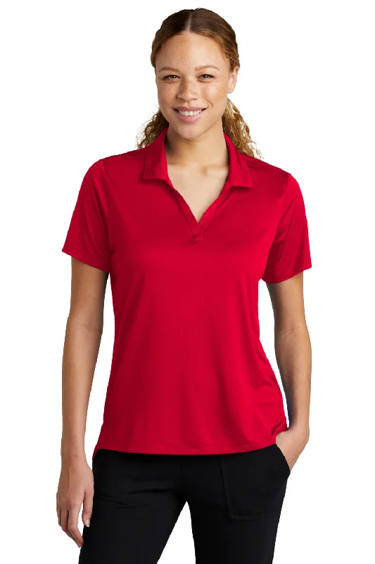 Sport-Tek Womens Sideline Moisture Wicking Short Sleeve Polo Shirt - Deep Red