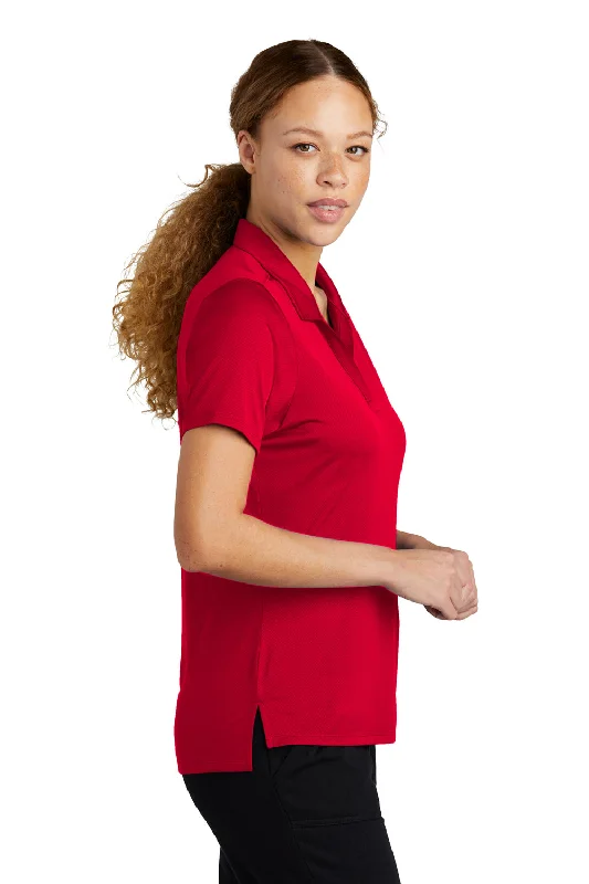 Sport-Tek Womens Sideline Moisture Wicking Short Sleeve Polo Shirt - Deep Red