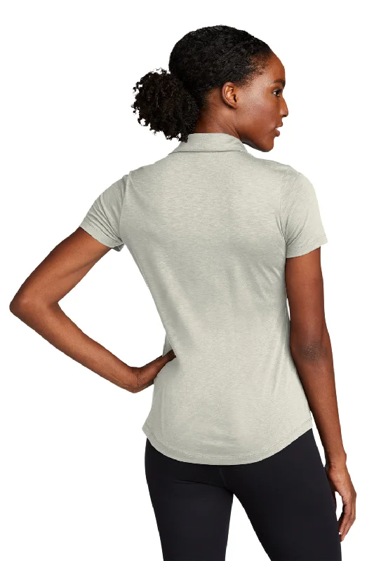 Sport-Tek Womens Strive Moisture Wicking Short Sleeve Polo Shirt - Silver Grey