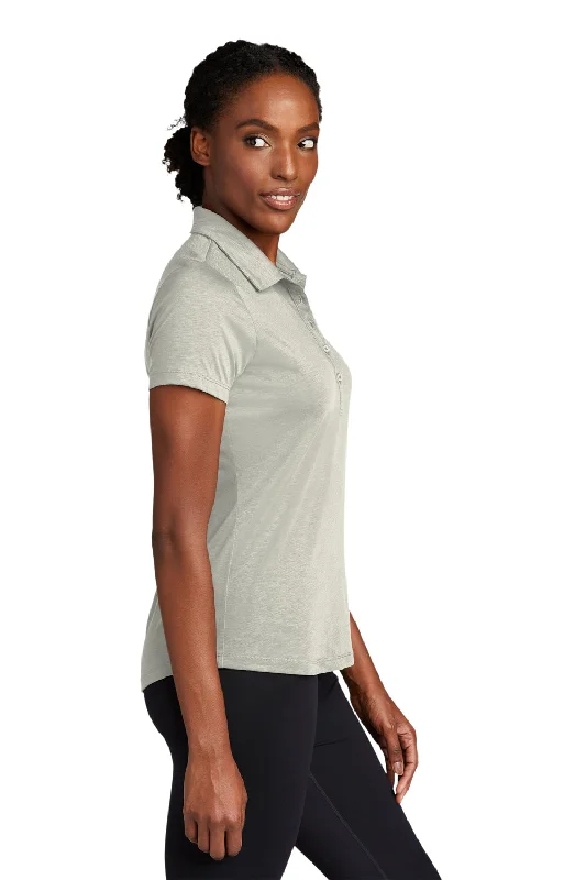 Sport-Tek Womens Strive Moisture Wicking Short Sleeve Polo Shirt - Silver Grey