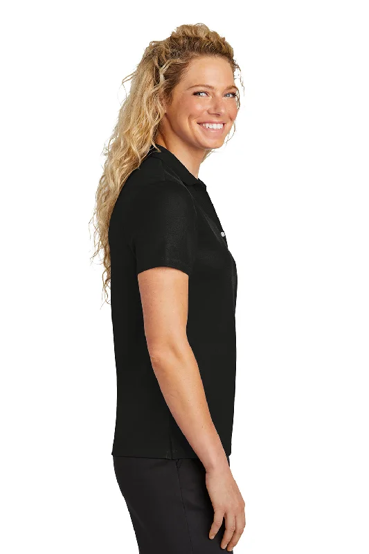 Sport-Tek Womens Moisture Wicking Micropique Short Sleeve Polo Shirt - Black