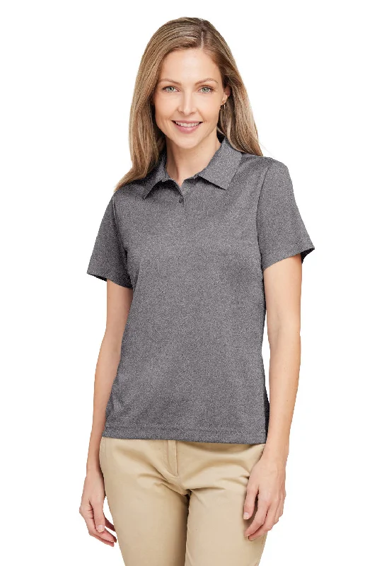 Team 365 Womens Zone Sonic Moisture Wicking Short Sleeve Polo Shirt - Heather Dark Grey