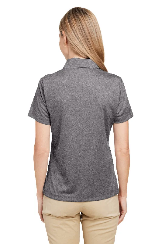 Team 365 Womens Zone Sonic Moisture Wicking Short Sleeve Polo Shirt - Heather Dark Grey