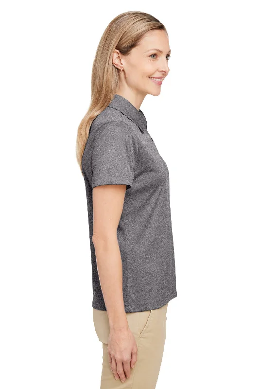 Team 365 Womens Zone Sonic Moisture Wicking Short Sleeve Polo Shirt - Heather Dark Grey