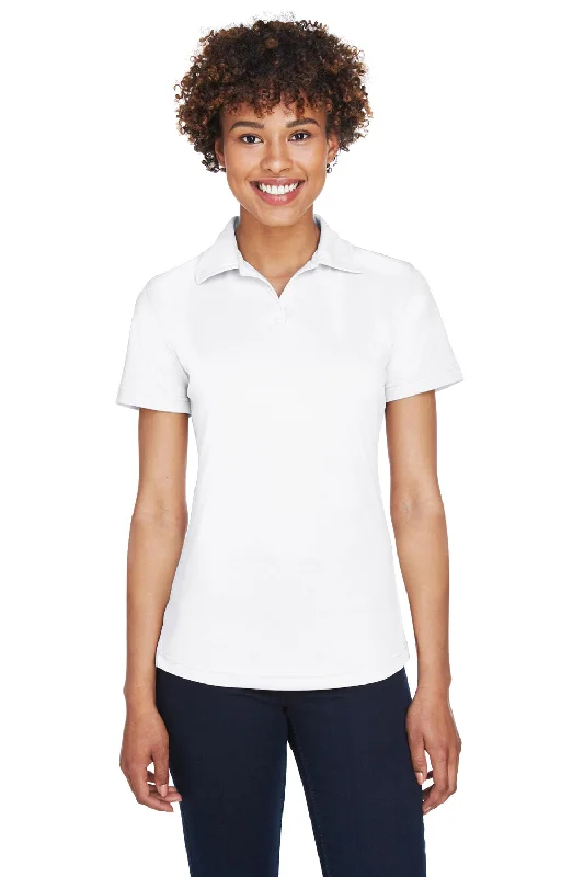 UltraClub Womens Cool & Dry Performance Moisture Wicking Short Sleeve Polo Shirt - White